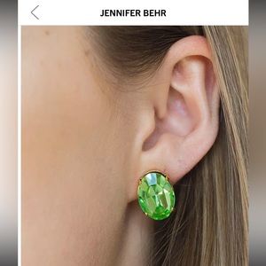Jennifer Behr Gemma 24K Gold Plated & Glass Crystal Stud Earrings / NWT